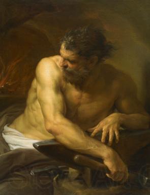 Pompeo Batoni Vulcan in his Forge Spain oil painting art